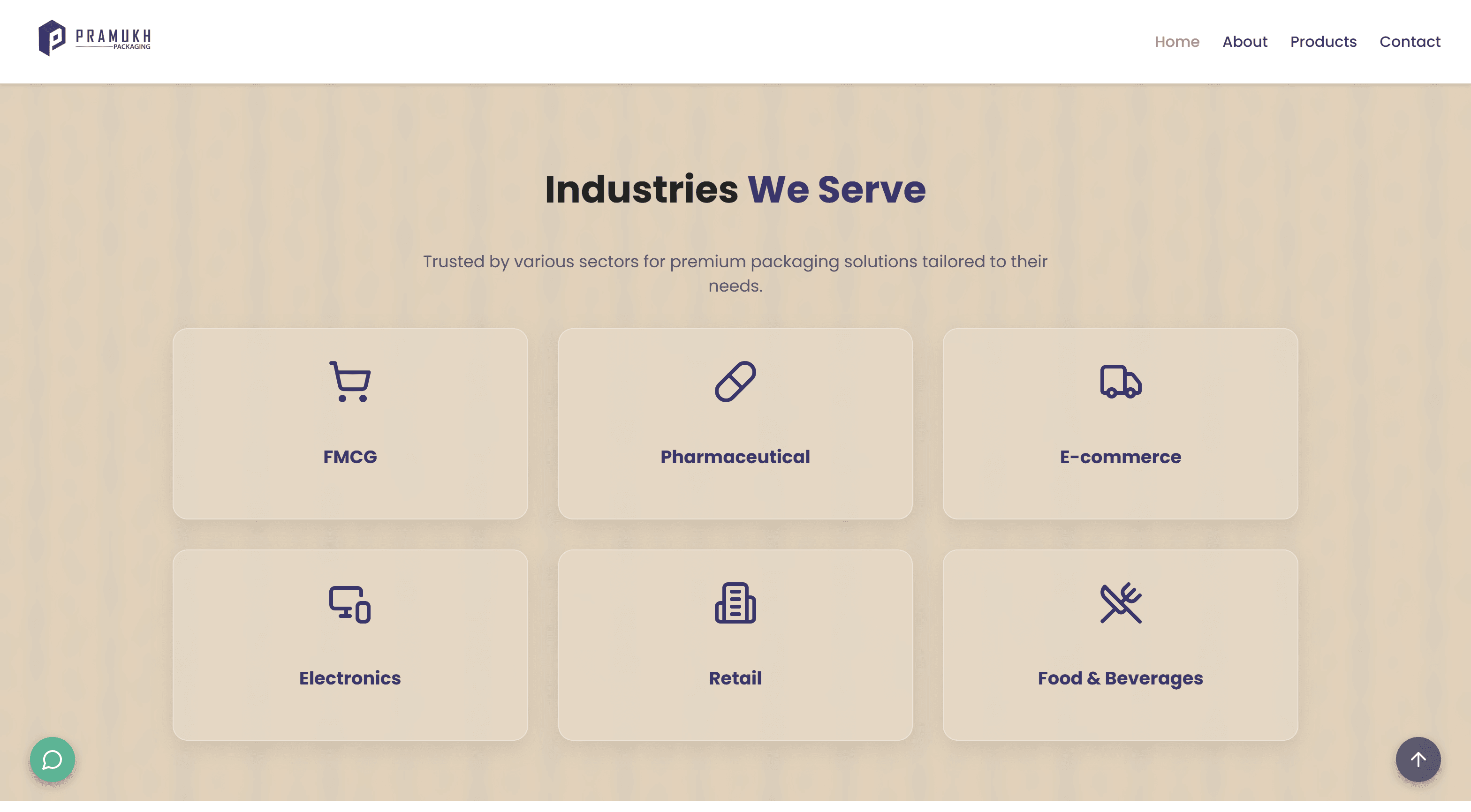 Pramukh Packaging – Industrial Packaging Website Development preview